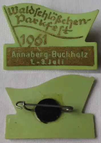 DDR Abzeichen Waldschlößchen Parkfest Annaberg-Buchholz 1.-3. Juli 1961 (134133)