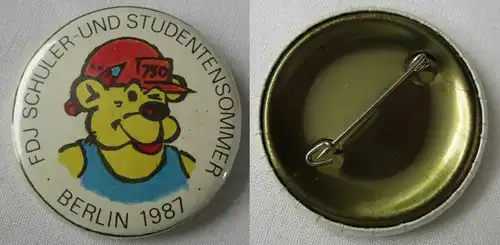 DDR Abzeichen FDJ Schüler- und Studentensommer Berlin 1987 (152729)