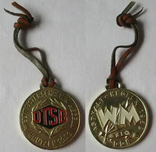 DDR Medaille Weltmeisterschaften Asphalt Kegeln Bautzen 1959 FIQ (122476)