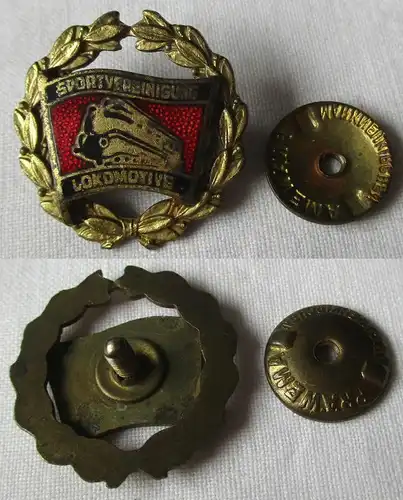 DDR Sport Abzeichen Ehrennadel Sportvereinigung Lokomotive in Gold (133778)