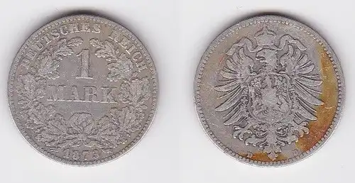1 Mark Silber Münze Deutschland Kaiserreich 1873 D Jäger Nr.9 (123278)