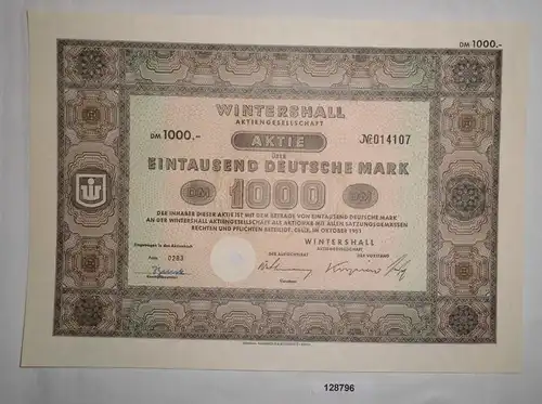 1000 Deutsche Mark Aktie Wintershall AG Celle Oktober 1951 (128796)