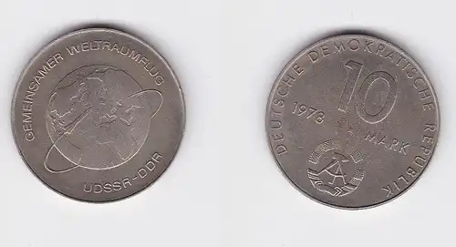 DDR Gedenk Münze 10 Mark gemeinsamer Weltraumflug DDR UdSSR 1978 Stgl. (128737)
