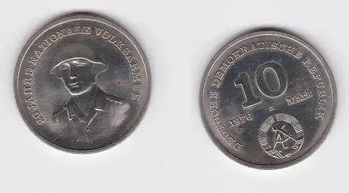 DDR Gedenk Münze 10 Mark 20 Jahre Nationale Volksarmee NVA 1976 Stgl. (128594)