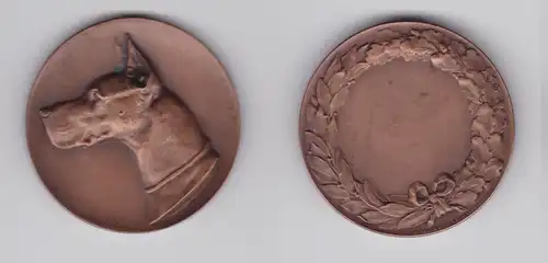 Bronze Medaille Brehmer Markneukirchen Deutsche Dogge Hundezucht Blanko (139450)