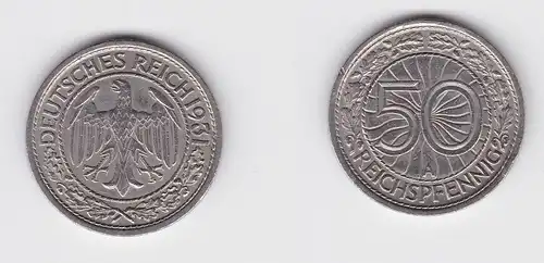 50 Pfennig Nickel Münze 1931 A Jäger 324 ss+ (150786)