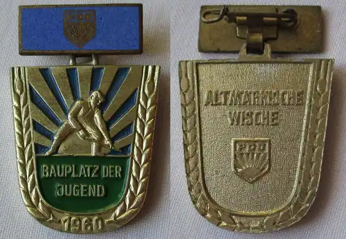 DDR Abzeichen FDJ Bauplatz der Jugend 1959 Altmärkische Wische (150795)