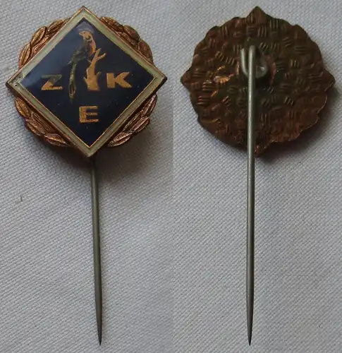 DDR Ehrennadel Ziergeflügel-, Exoten- und Kanarienzucht (ZEK) in Bronze (149985)
