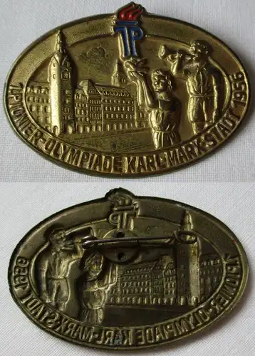 DDR Abzeichen 1. Pionierolympiade Karl Marx Stadt 1956 Jung Pioniere (149278)