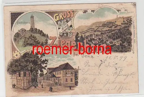 77703 Ak Lithografie Gruss aus Ziegenhain bei Jena 1899