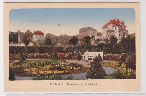 44784 Feldpost AK Chemnitz - Rosarium im Stadtpark 1918