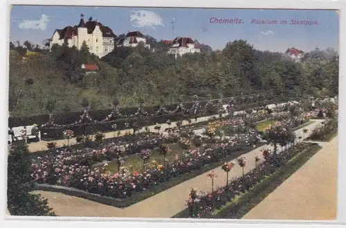 26534Feldpost AK Chemnitz - Rosarium im Stadtpark 1916