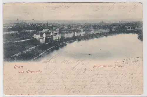 60732 AK Gruss aus Chemnitz - Panorama von Norden 1899