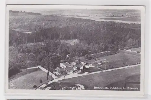 904249 AK Adelsberg bei Chemnitz - Heideschänke, Luftaufnahme 1943