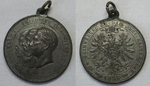 Medaille Zur Erinnerung an das drei Kaiserjahr 1888 Wilhelm + Friedrich (156386)