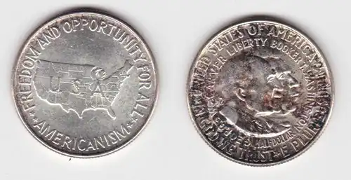 1/2 Dollar Münze USA 1952 Gedenken an B.T. Washington und G.W. Carter (135024)