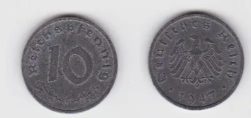 10 Reichspfennig Zink Münze 3.Reich 1947 F Jäger 375 (130758)