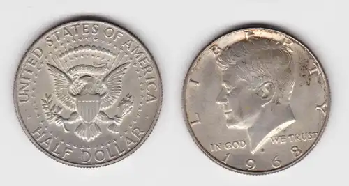 1/2 Dollar Silber Münze USA 1968 John F. Kennedy (121062)