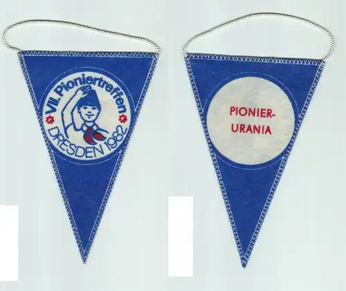 DDR Wimpel VII. Pioniertreffen Dresden 1982 - Pionier-Urania (145200)