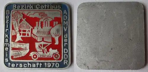 DDR Plakette Bezirk Cottbus Bezirksmeisterschaft 1970 ADMV (128448)