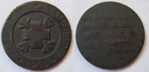 Deutsches Rotes Kreuz/DRK/ Spendenmedaille Altgummi Sammlung 1916 (126066)