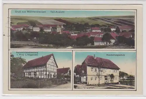 34805 Mehrbild Ak Gruß aus Wöllmarshausen Kolonialwarenladen usw. 1931