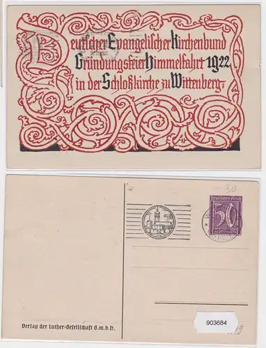 903684 AK Deutscher Evangelischer Kirchenbund Schloßkirche Wittenberg 1922