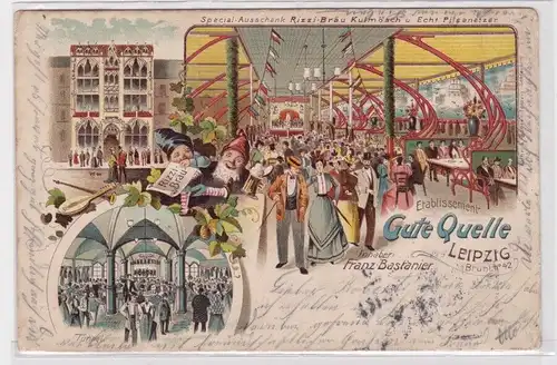 904493 AK Leipzig - Etablissement Gute Quelle, Inhaber Franz Bastanier 1901