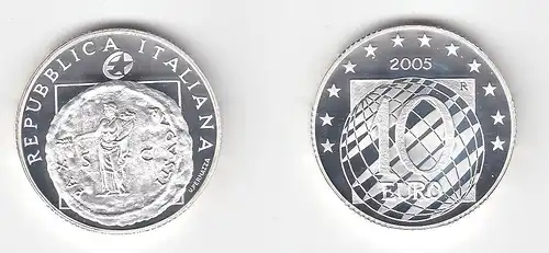 10 Euro Silbermünze Italien 60 Jahre Frieden und Freiheit 2005 (112070)