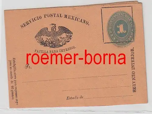 50451 seltener Ganzsachen Brief Mexiko 1 Centavo um 1900