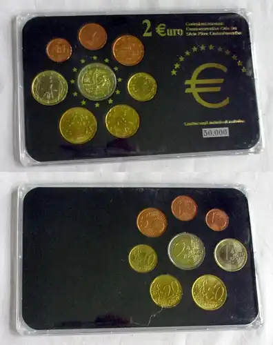 Italien KMS Gedenkmünzensatz 1 Cent bis 1 Euro + 2 Euro Gedenkmünze (151098)