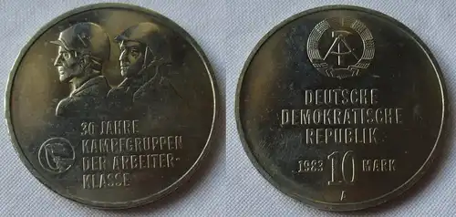 DDR Gedenk Münze 10 Mark 30 Jahre Kampfgruppen der Arbeiterklasse 1983 (157007)