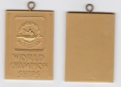 DDR Plakette World Champion Ships ICFIC Stufe Gold (127546)