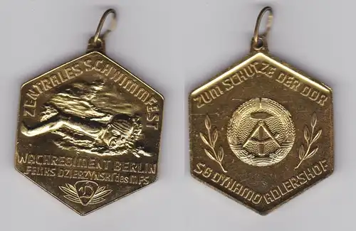 DDR Medaillen Zentrales Schwimmfest MfS Wachregiment Berlin Gold (122417)