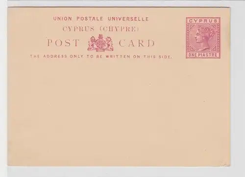 59665 seltener Ganzsachen Postkarte Zypern Cyprus 1 Piaster um 1900