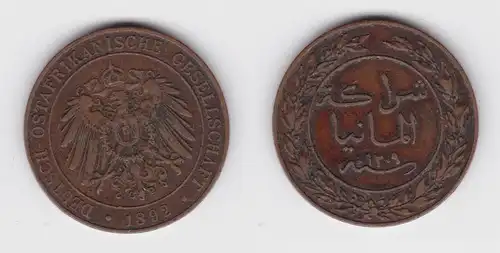 1 Pesa Kupfer Münze Deutsch Ostafrika 1892 (155654)
