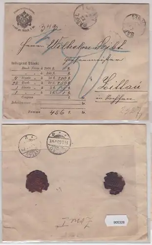 905328 Auslandsbrief Gabel bei Niemes (Jablonné v Podještědí) nach Zittau 1893