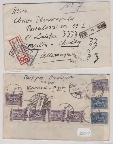 10210 Brief Kounina Egio (Κουνινά Αίγιο) - Berlin vom Aufstande Salzburg München