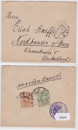 906993 Brief I. Gutner Kowno (Kaunas) Litauen nach Nordhausen 1921