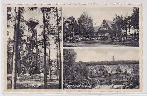 900804 Mehrbild Ak Chemnitz Beutenbergturm und Beutenberghaus 1935