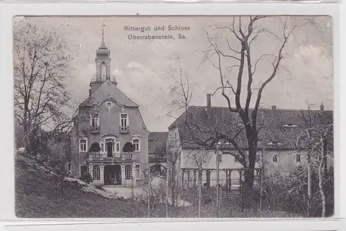 44748 Ak Rittergut und Schloss Oberrabenstein in Sachsen 1914