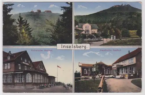 31047 Ak Inselberg mit Gotischem und preussischem Gasthof um 1910