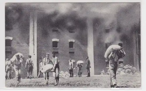 80432 AK brennende Zidadelle in Brest Litowsk um 1915