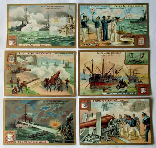 Liebigbilder Serie Nr. 523 Bilder aus dem Seemanöver Jahrgang 1902 (6/132903)