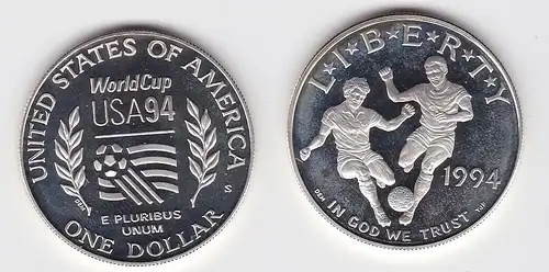 1 Dollar Silber Münze USA Fussball WM USA 1994  (130995)
