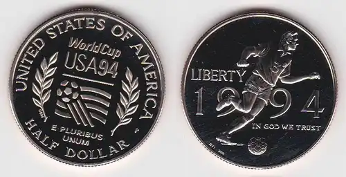 1/2 Dollar Nickel Münze USA Fussball WM 1994 (125419)