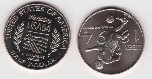 1/2 Dollar Nickel Münze USA Fussball WM 1994 (123039)