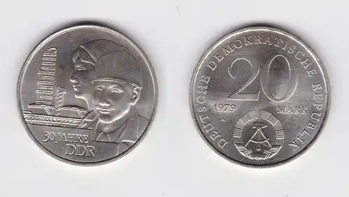 DDR Gedenk Münze 20 Mark 30.Jahrestag der DDR 1979 (148419)