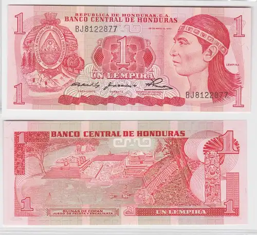 1 Lempira Banknote Honduras 1980 bankfrisch UNC (138239)