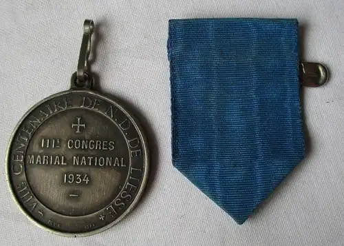 Medaille 800 Jahrfeier Liesse Congres Marial National Liesse 1934 (113311)